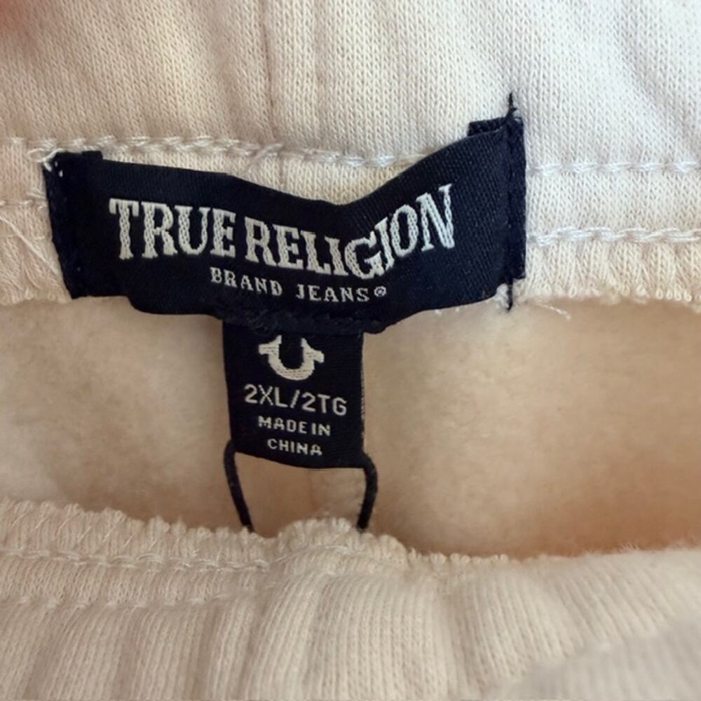 True Religion EMB Patch HS Jogger Cream Pockets Drawstring Women's XXL/2TG NWT - Picture 4 of 15